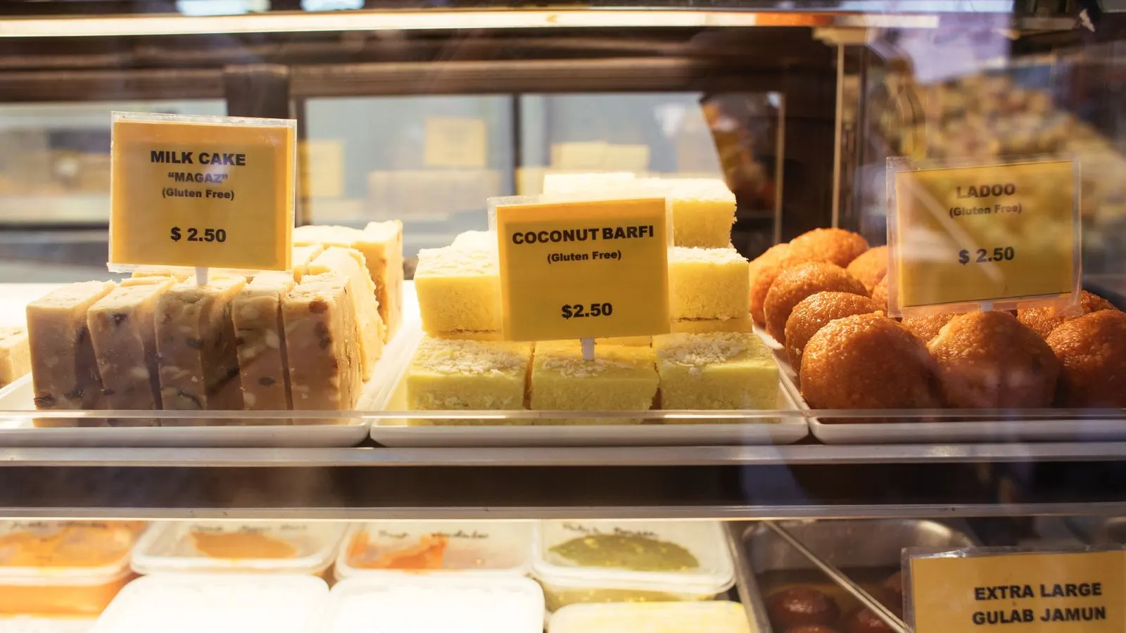 Sweets lined up on our counter